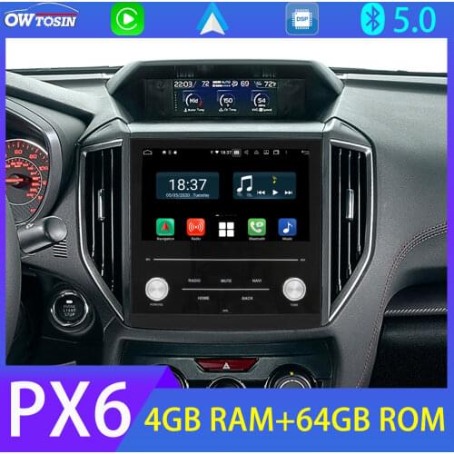 8" PX6 4+64G Car DVD Multimedia Player For Subaru Impreza XV 2016 2017 2018 Stereo Radio GPS 4G DAB CarPlay Android Auto