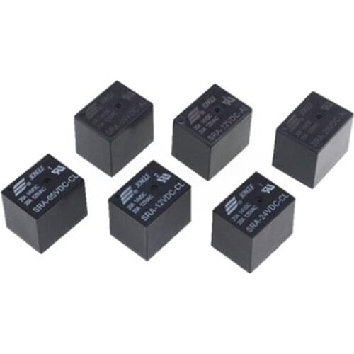 Free shipping 100PCS/LOT SRA-12VDC-CL T74 20A Black 12 V 5 feet SONGLE relay original