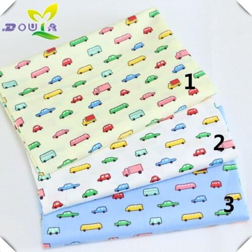 Childrens pure cotton twill fabric cartoon car print nursery school baby cotton bed sheet quilt fabric cloth