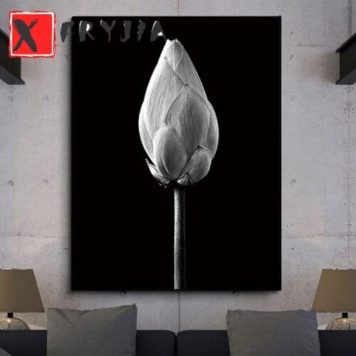 DIY photo custom Black and white artistic bud diamond mosaic rhinestone embroidery painting full drills square round home decor