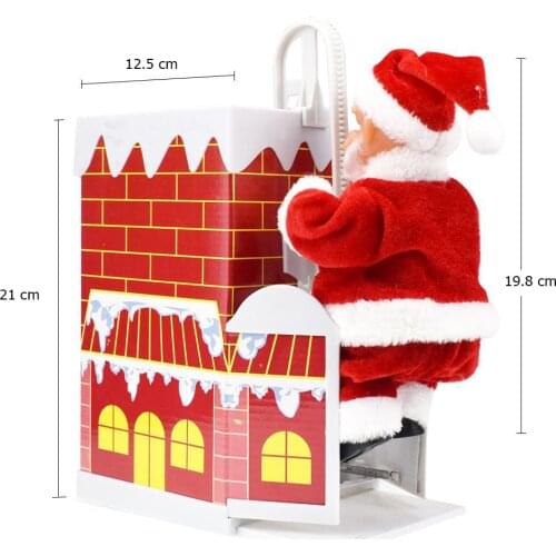 Climbing Chimney Santa Claus Electric Toy Music Christmas Gift Novelty Funny Toys For Children New Year Party Doll