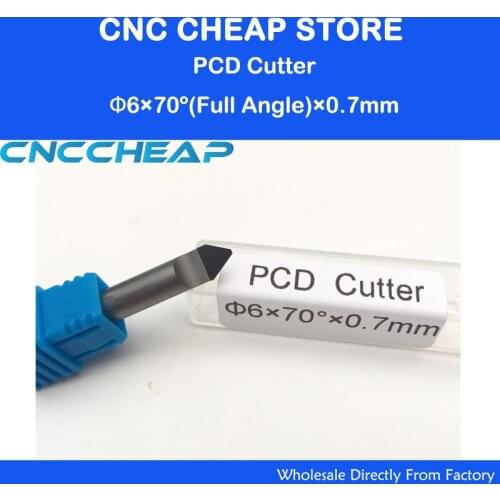 CNC Router PCD Engraving tool for V Shape cutting stone Granite, Marble,jade 6MM*70Deg*0.7mm