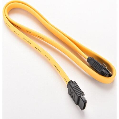 Hot sale 2 Pcs serial ATA SATA 3 RAID Data HDD Hard Drive Disk Signal Cables Yellow Red Straight High Speed SATA Data Cable