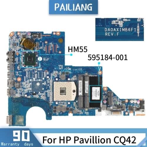 595184-001 For HP Pavillion CQ42 DA0AX1MB6F0 HM55 Mainboard Laptop motherboard tested OK