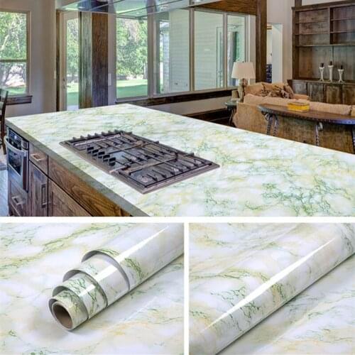 Marble Wall Stickers Kitchen Oil-Proof Vinyl Cabinet Bathroom Home Wallpapers Waterproof And Moisture-Proof Papel De Pared