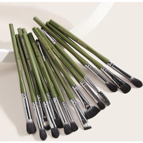 14pcs/set Makeup Brushes Set Corrugated Silk Nylon Wool Brushes Blusher Powder Foundation Brushes Eye Makeup Blending Brushes