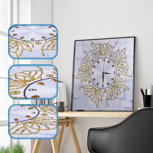 2019 New Wall Clock Quartz Watch 5D Special Shaped Diamond Butterfly Embroidery Decorative Clocks Cross Stitch Living Room Clok