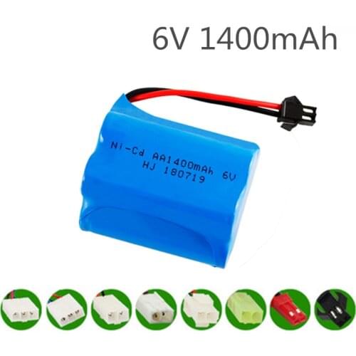 6V 1400mah Ni-CD Rechargeable Battery For Rc toys Cars Tanks Trains Robots Boats Guns Ni-CD AA 6v Battery