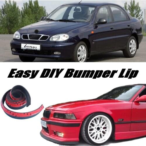 NOVOVISU For ZAZ Lanos / Sens / Chance Bumper Lip Lips / Top Gear Shop Spoiler For Car Tuning / TOPGEAR Body Kit + Strip