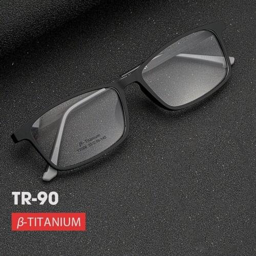 Eyeglasses Frame Men Myopia Prescription Spectacle Frames Women Ultra Light Square Full Frame Titanium Leg