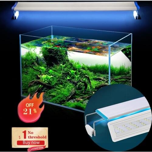 Super Slim LEDs Aquarium Lighting Aquatic Plant Light 18-75CM Extensible Waterproof Clip on Lamp For Fish Tank