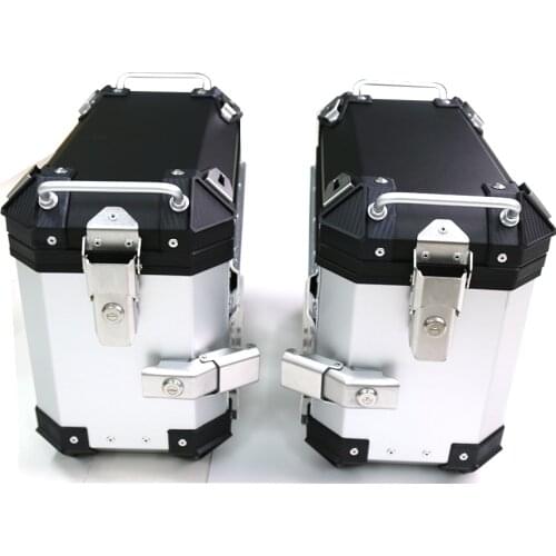 Universal Waterproof Aluminum Toolbox Motorcycle Trunk Left Right Side Box Luggage Pannier Cargo Tool Box Storage