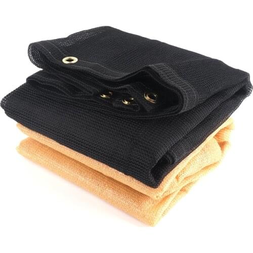 Thicken 90% Shading Rate Black Round Silk Sunshade Net Garden Home Terrace Privacy Nets Balcony Safety Fence Netting Sun Sails