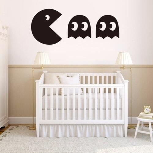 Pacman game vinyl wall decal home decor bedroom diy wallpaper removable wall stickers gift