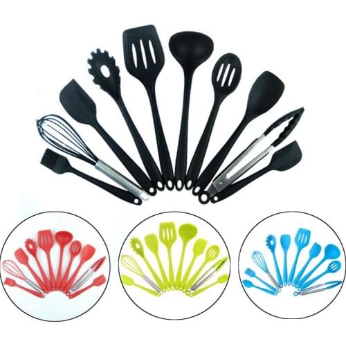 10 Pcs Kitchenware Silicone Heat Resistant Kitchen Cooking Utensils Non-Stick Baking Tool Cooking Tool Set Drop shipping