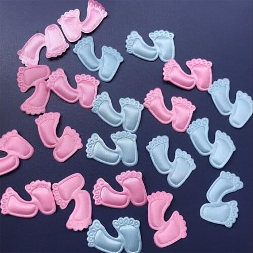 100pcs Pink&Blue Confetti Mini Cute Baby with Feet Confetti for DIY Kids Birthday Party Stickers Decoration Baby Shower Supplies