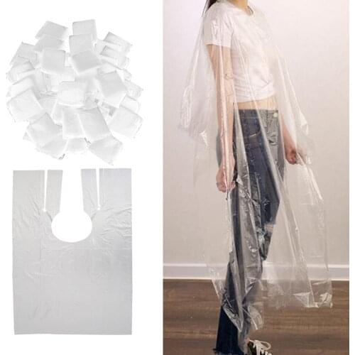 100x Disposable Hairdressing Capes Hair Cutting Cape Gown Barber Capes Gowns Cloth Hairdressing Apron Salon Waterproof Cloth