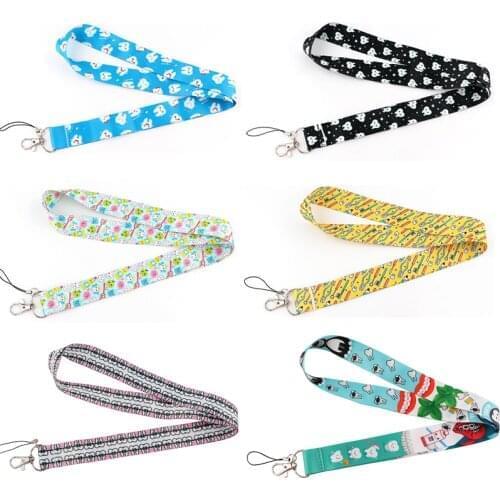12pcs/lot E3342 Cartoon Tooth Lanyard For Keys Phone Strap Neck Strap Keychain Lanyards ID Badge Holder For Dentist Doctor