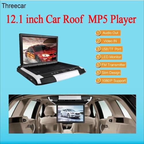 2021 Newest 12.1 / 10.4 "TFT LCD 1080P Car Monitor Roof Mount Car Monitor with MP5 Player USB SD Car Ceiling Monitor
