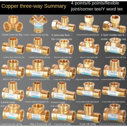 3/4IN, all copper fittings,1/2IN Thread, three links, three inner ribbons, inside and outside