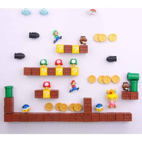 3D Super Bros. Fridge Magnets Refrigerator Message Sticker Funny Girls Boys Kids Children Student Toys Birthday Gift