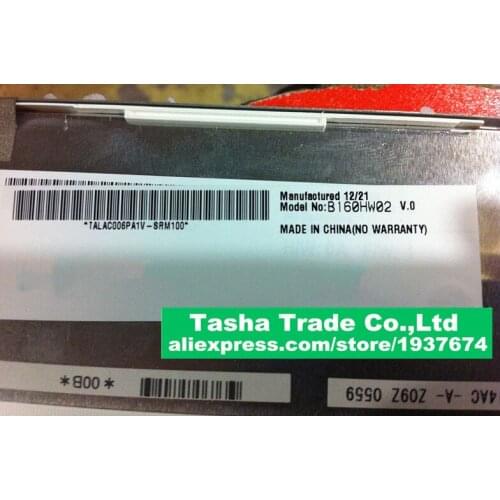 B160HW02 V.0 B160HW02 V0 AUO Original A+ Grade LCD Panel LCD Screen Display 1920*1080