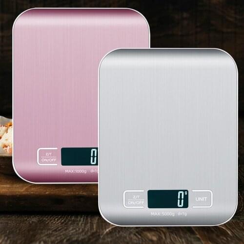 Mini Digital Scale 5/10kg 1g Accuracy LCD Display Electric Pocket Gram Weight Stainless Steel Weigh Food Kitchen Balance Measure