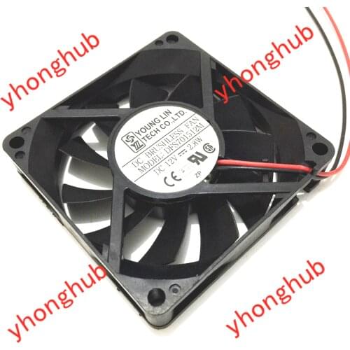 DFS701512M DC 12V 2.8A 2-Wire 70x70x15mm Server Cooling Fan