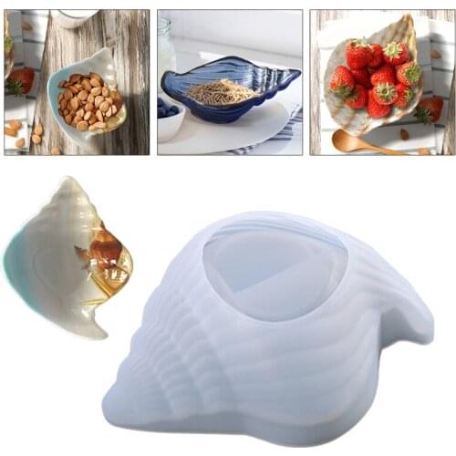 Resin Coaster Molds Conch Storage Tray Mould Silicone Agate Coaster Molds Glossy Coaster Molds for Making DIY Craft