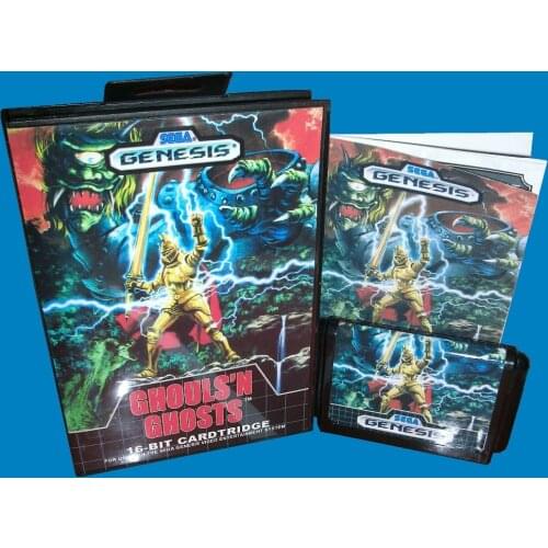 Ghouls'n Ghosts With Box And Manual 16bit MD Game Card For Sega Mega Drive For Genesis