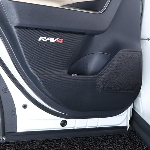 For Toyota RAV4 2019 2020 XA50 Genuine Leather Car Door Dirt Proof Pad Accessories