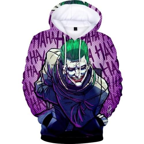 Sidno Newest Haha Joker 3D Hoodies Men/Women Fashion Casual Sweatshirt 3D Print Haha Joker Mens Hoodie Pullover Top