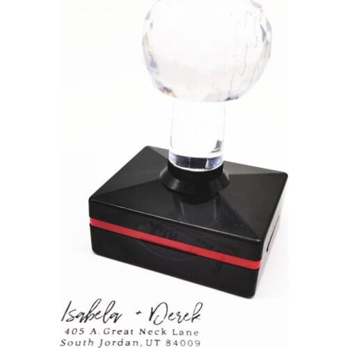 Customized Photosensitive Rectangle Shape Seal Stamp Self Inking Professional Custom Name Logo Address Date In Any Language