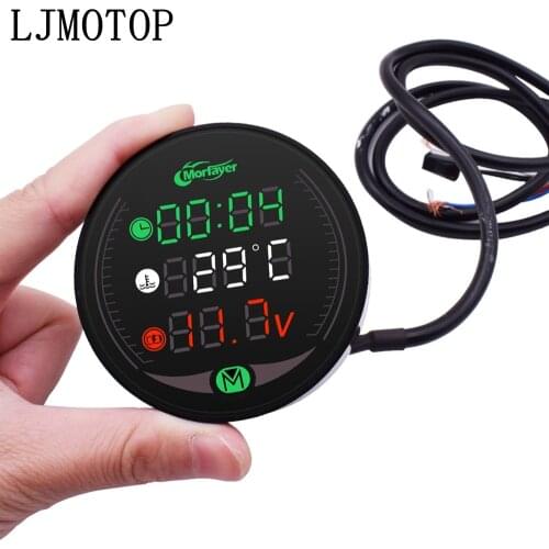 5-in-1 Motorcycle Meter Time Water Temperature Voltmeter USB Display Table For Honda GROM MSX125 VT1100 X-11 CBR250R ST1300