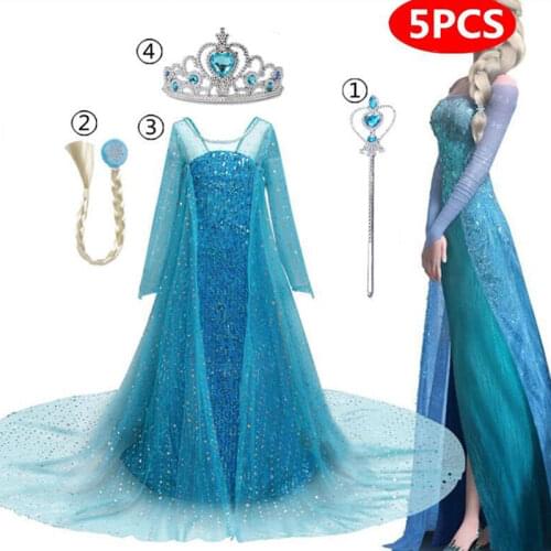 Halloween Dress Girls Carnival Party Costumes Princess Dress Up Prom Vestidos Girls Drama Role Costumes Kid Cosplay Outfits