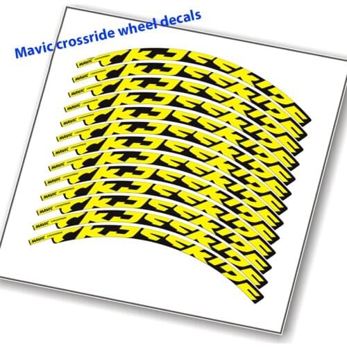Mavic crossride mountain bike wheelset stickers for 26 27.5 29er use bicycle rim stickers MTB rims decals for two wheel decals