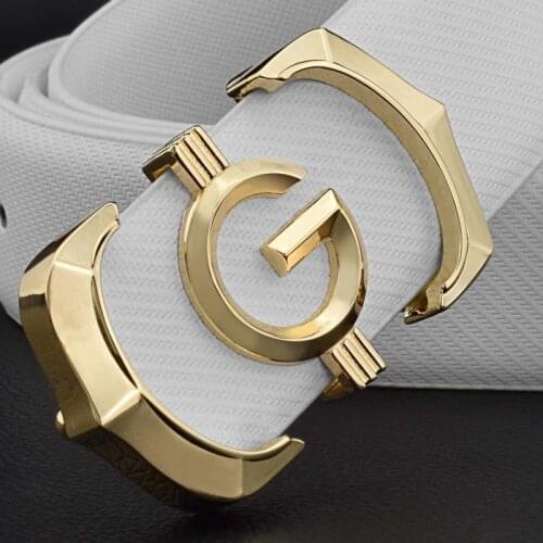 Coffee Slide buckle Black 3.7cm Wide leather belts men High Quality fashion luxury brand Cowskin Simplicity cintos masculinos