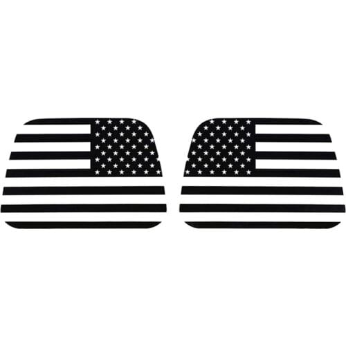 American Flag Window Decals Rear Window Stickers PVC for 1997-2006 Jeep Wrangler TJ, 1 Pair