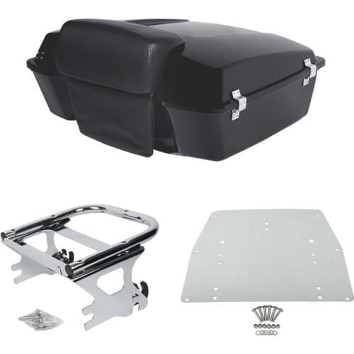 Motorcycle Chopped Pack Trunk Backrest Luggage Rack For Harley Tour Pak Road King Street Glide Road Glide 1997-2008
