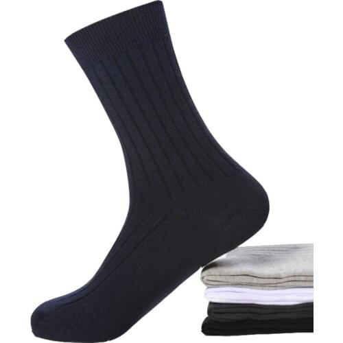 High Quality 5 Pairs Mens 98% Cotton Bussiness sokken Male Socks crew socks Spring Autumn black White Novelty Dress Sox
