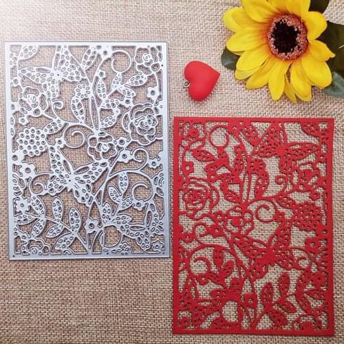 100*130mm hollow butterflies rectangle new Metal Cutting Dies Scrapbooking DIY Album Paper Card Craft Embossing stencil Dies