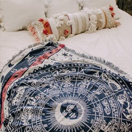 Astrology Divination Tarot Table Cloth Board Game Cloth Dice Magic Decoration Cloth Constellation Blankets and Throws