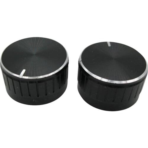 10pcs Volume Control Rotary Knobs black For 6mm Dia. Knurled Shaft Potentiometer Audio amplifier knob switch Size: 30MM x 17MM