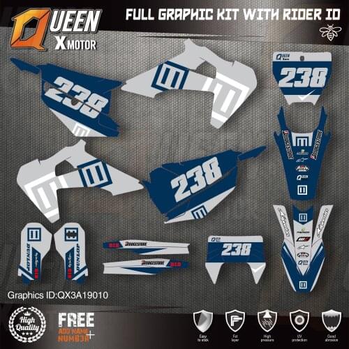 Queen X MOTOR Custom Team Graphics Decals Stickers Kit For Husqvarna Decal 2019-N TC FC TX FX FS 2020-N TE FE 125-450CC 10
