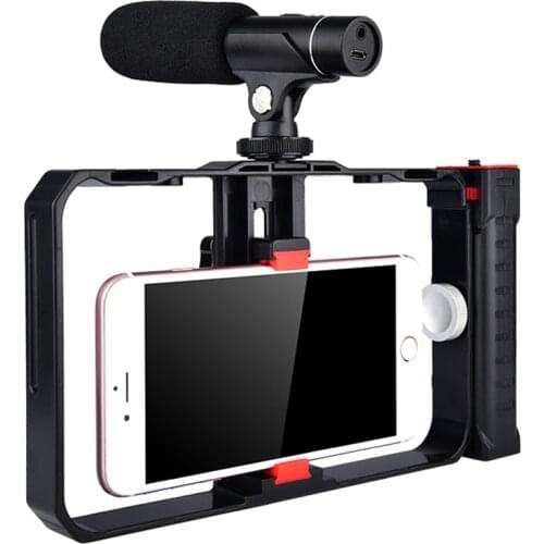 Video Camera Cage Stabilizer Film Making Rig For Cell Phone Handheld Bracket Stable Anti-vibration Handheld Shots Tool EM88