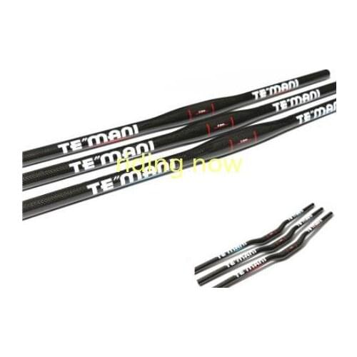 TEmani carbon handlebar riser bend flat bar 3K glossy T700 carbon 31.8mm for MTB bike handlebars