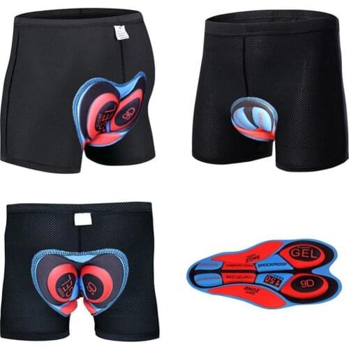 2021 Top Cycling Underwear 9D Gel Padded Men Outdoor Cycling Bike Silicon Padded Breathable Shockproof Shorts Underpants