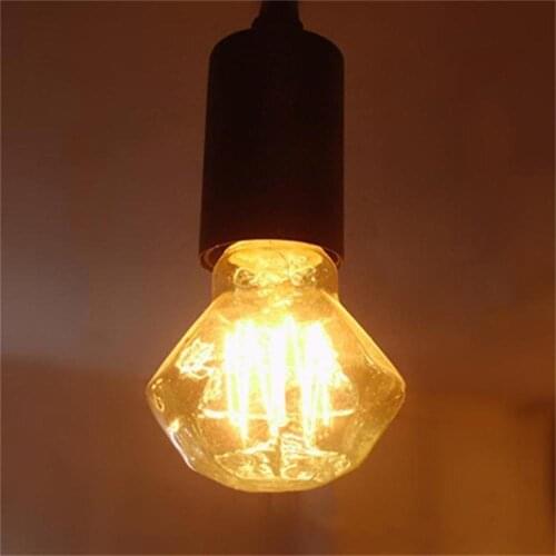 40w E27 220V Vintage Edison Light Bulb Glass Diamond W-filament bulb,Pack Of 6