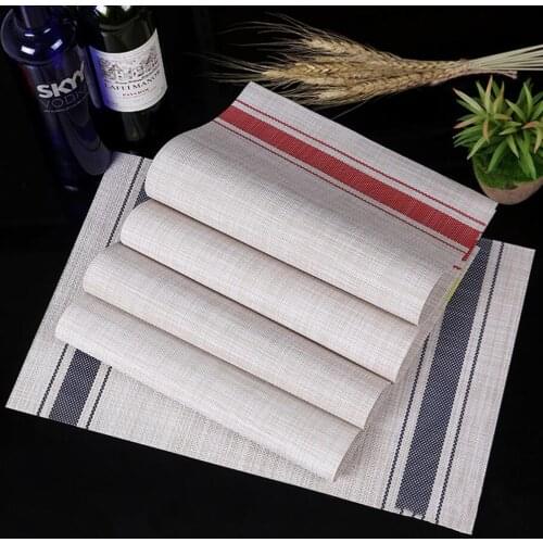 Simple and modern environmental protection western placemat heat insulation anti-slip anti-skid plate mat household hotel PVC