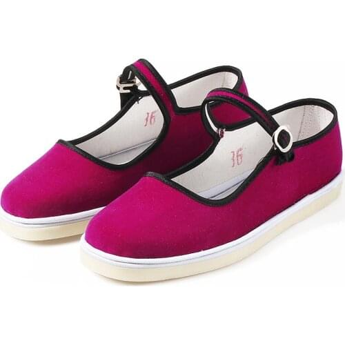 Old Beijing Womens Cloth Shoes Fashion Breathable Handmade Online Womens Shoes Beef Tendon Bottom Lattice Floral Ladies Shoes